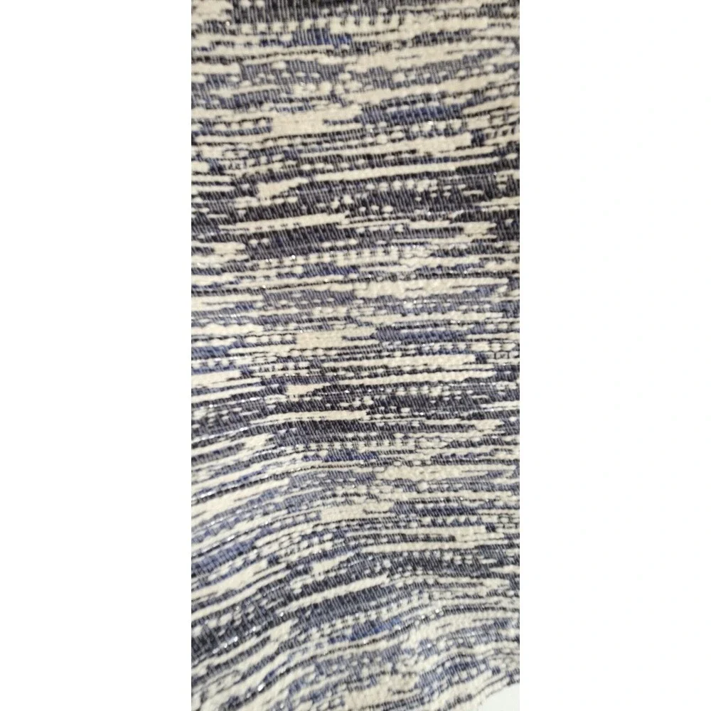 Katherine Barclay MONTREA striped silver thread tweed textured shorts women Sz 6